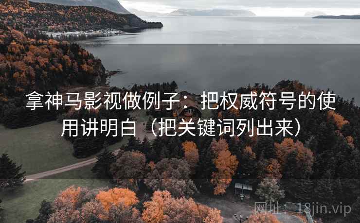 拿神马影视做例子：把权威符号的使用讲明白（把关键词列出来）